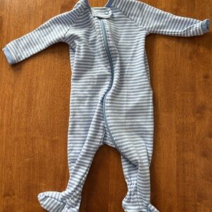 LAKE Pajamas Blue Striped 0-3 month pajamas sleeper - very good condition!